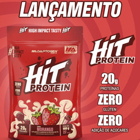 Hit Protein Morango Adaptogen | Refil 900g