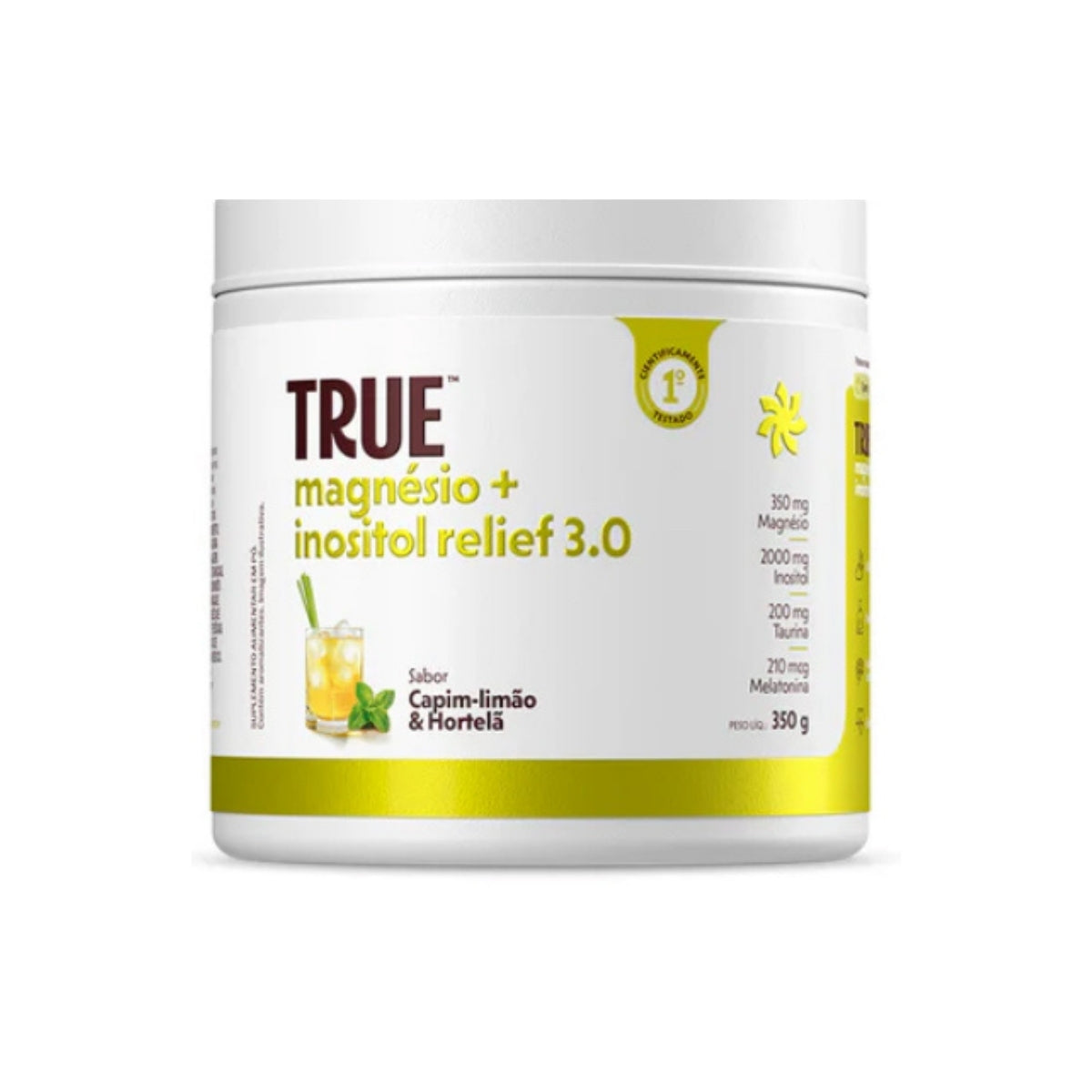 Magnésio + Inositol Relief 3.0 Capim LImão, Hortelã e Erva Doce True | 350g