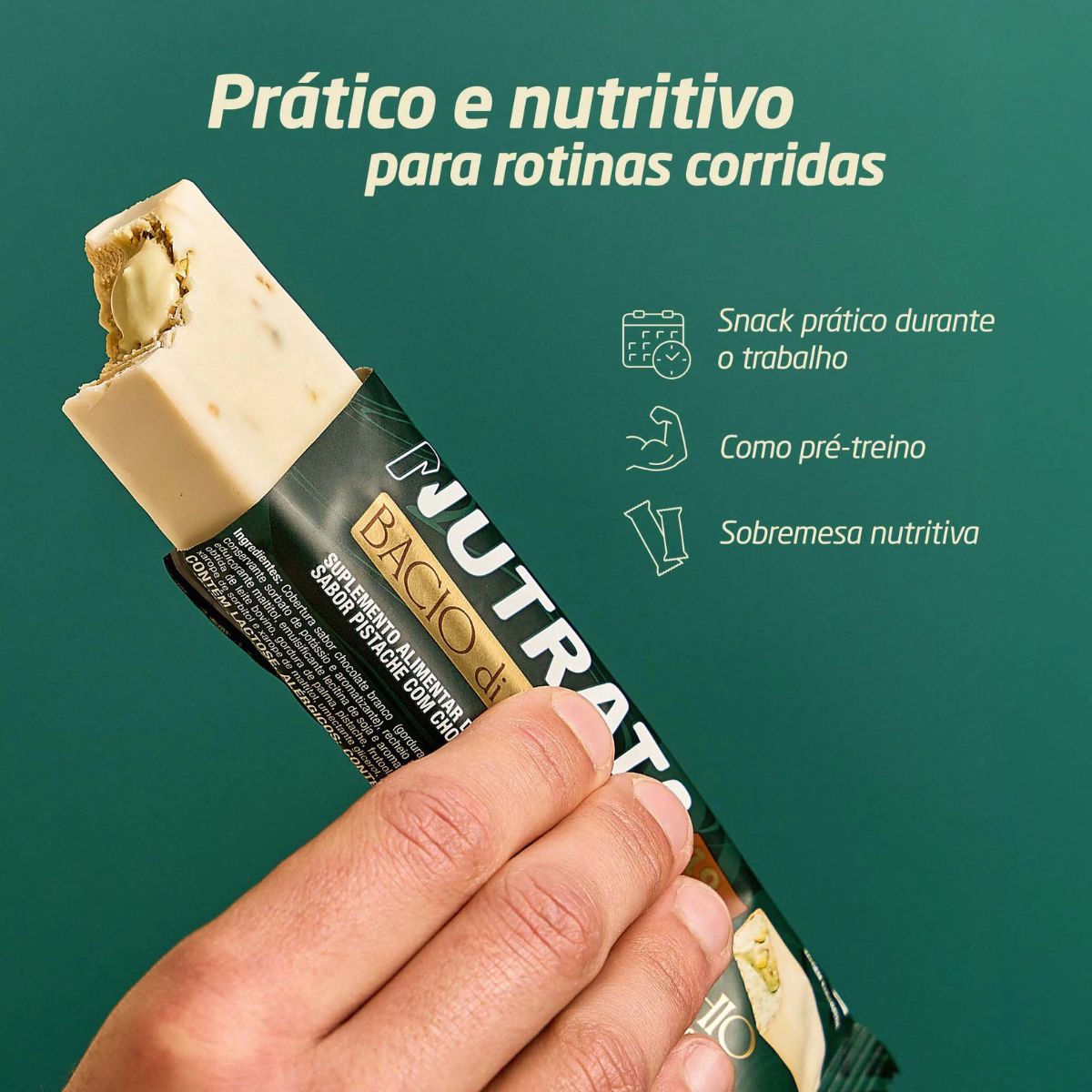 Barrinha Nutrata Bacio di Latte Pistache | 480g