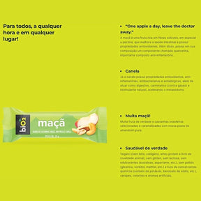 Barra de Castanhas  Maça Vegana BiO2 Nuts | Cx 12 Barrinhas