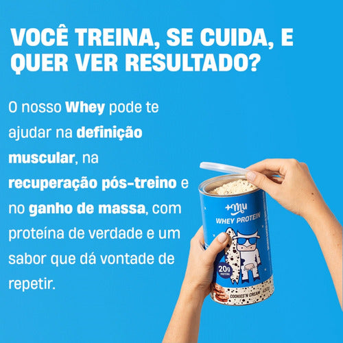 Whey Concentrado Mais Mu Cookies'n Cream | Pote 450g
