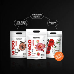 W100 Whey Concentrado Creme de Coco Nutrata | Refil 900g