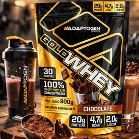 Gold Whey Adaptogen Sabor Chocolate | 900g