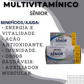 Multivitamínico Sênior Medvit Nova Fórmula Completa | 70 comprimidos
