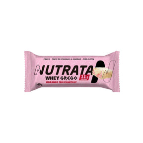 Barra Whey Grego Morango com Chantilly Nutrata | 12x40g