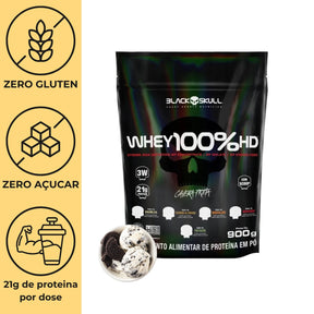 Whey 100%hd Black Skull Cookies e Cream | Refil 900g