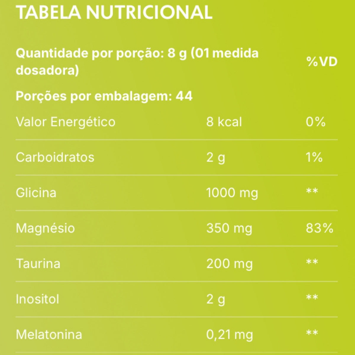 Magnésio + Inositol Relief 3.0 Capim LImão, Hortelã e Erva Doce True | 350g