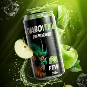 Energético Diabo Verde Pre-Workout Maça Verde | Lata 269ml