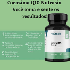 Coenzima Q10 30mg Coq-10 Ubiquinona Nutrasix | 60 cápsulas