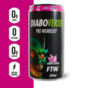 Energético Diabo Verde Pre-Workout Energy Drink | Lata 269ml