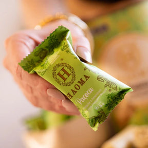 Paçoca de Pistache e Amendoim com Chocolate Branco Linha Stevia Haoma | 225g
