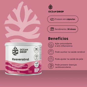 Resveratrol 500mg Ocean Drop | 30 cápsulas