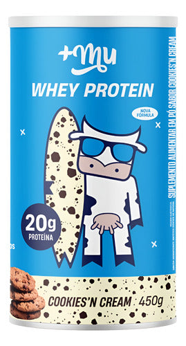 Whey Concentrado Mais Mu Cookies'n Cream | Pote 450g