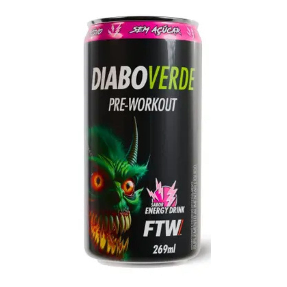 Energético Diabo Verde Pre-Workout Energy Drink | Lata 269ml
