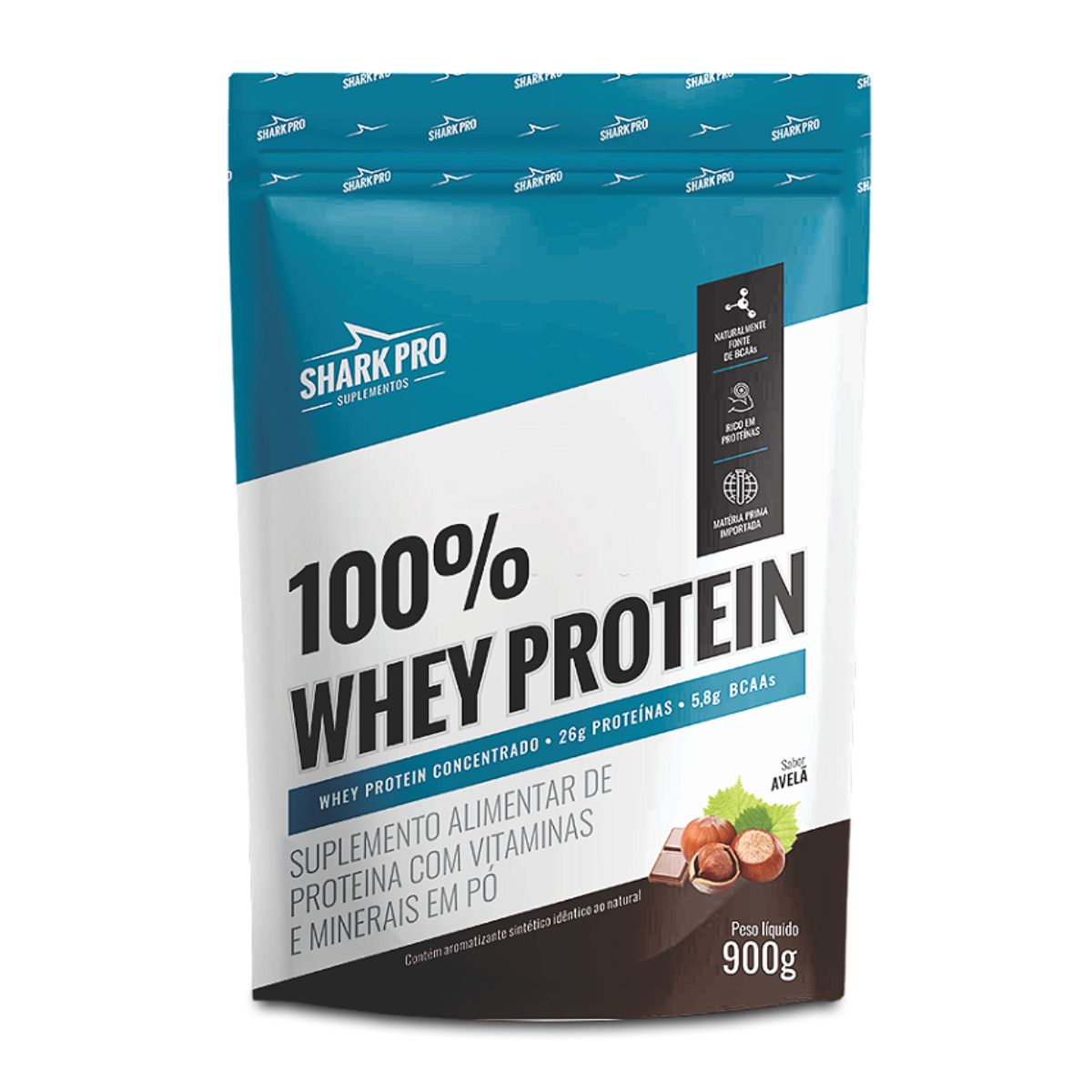 100% Whey Protein Avelã Shark Pro | Refil 900g