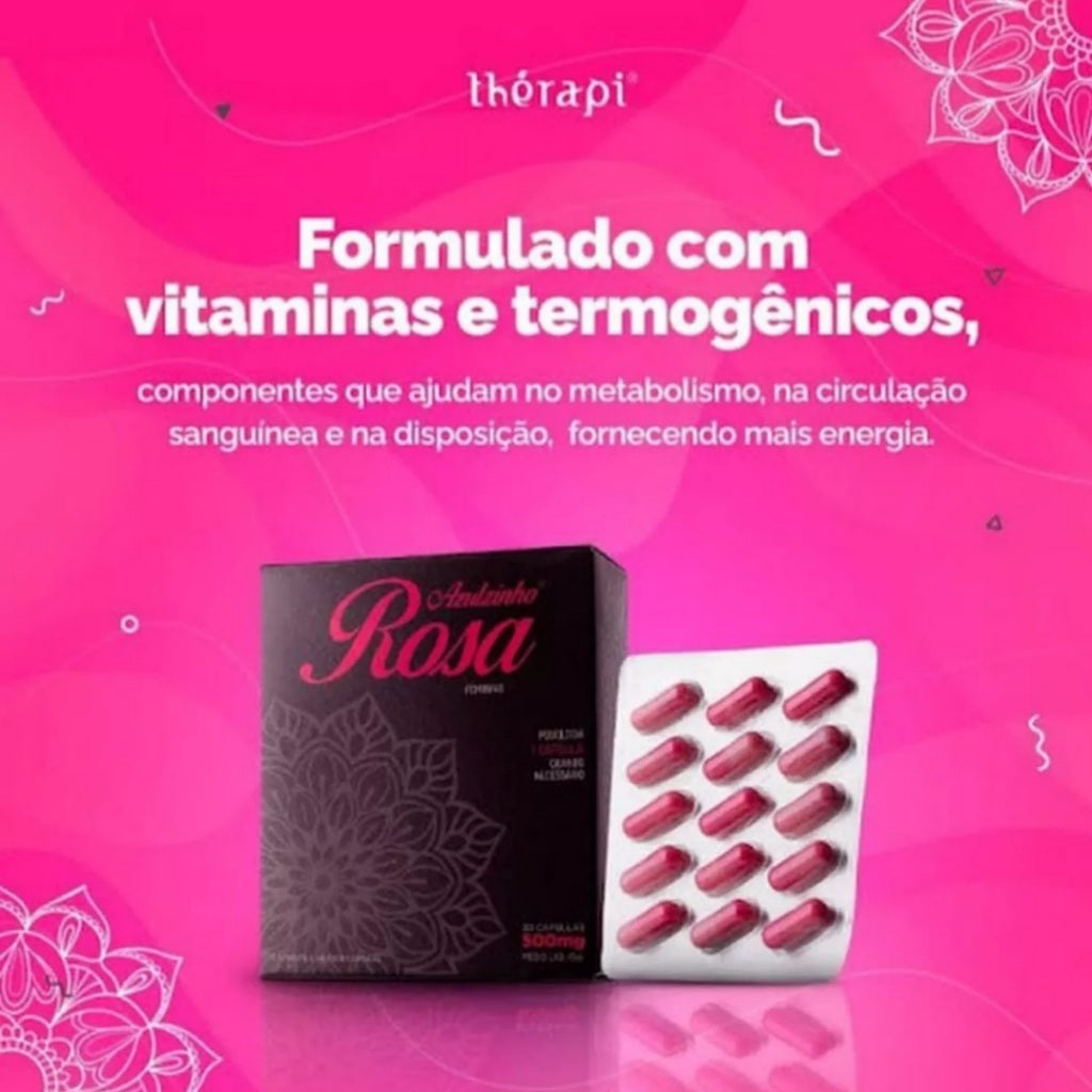 Azulzinho Rosa Feminino 500mg | 30 cápsulas