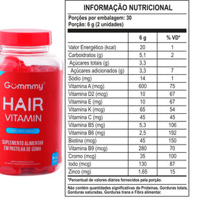 Gummy® Original Hair Vitamin Morango | 180g