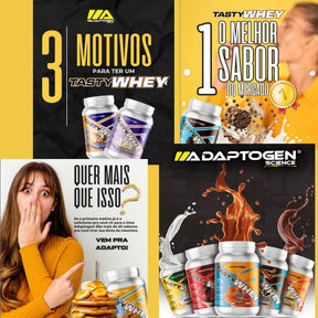 Tasty Whey 3W Adaptogen Sabor Morango | 900g
