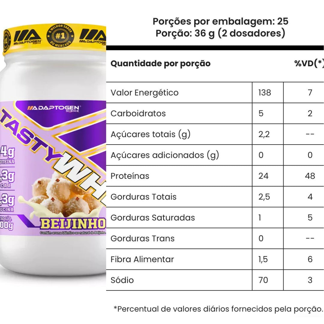 Tasty Whey 3w Gourmet Beijinho Adaptogen | 900g