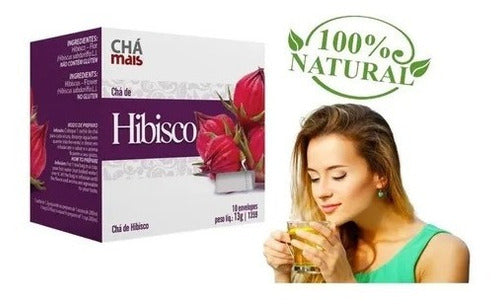 Chá De Hibisco - Chá Mais Clinicmais 10 Envelopes