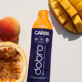 Carbs Gel Sabor Tropical com Cafeína Dobro | 10x30g