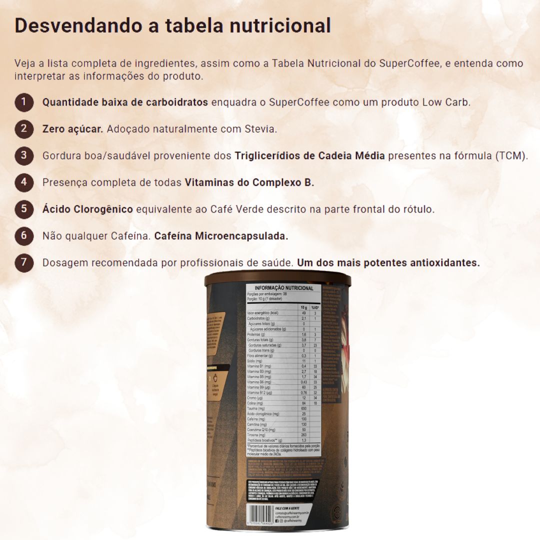 Supercoffee Chocolate Língua de Gato | 380g