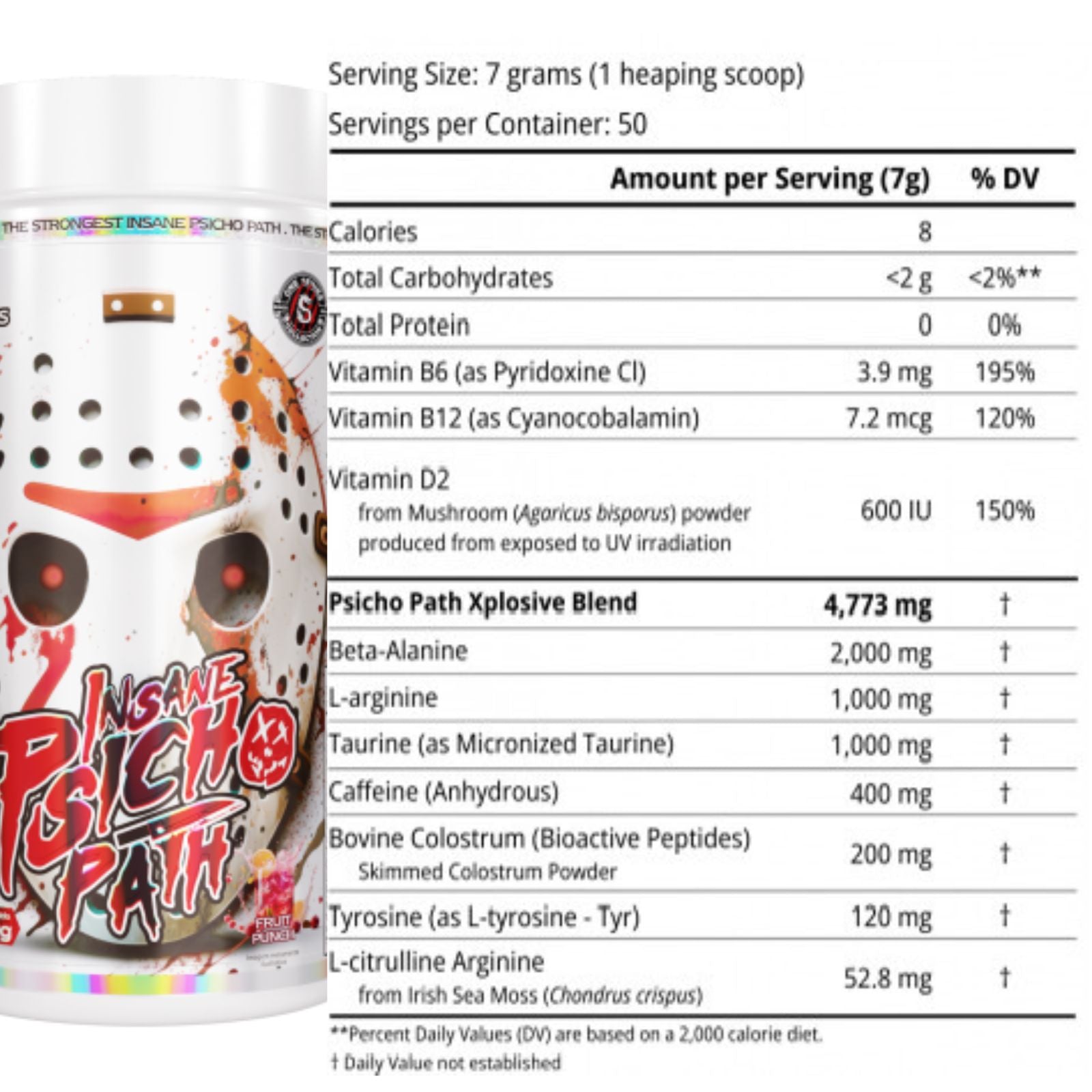 Pré Treino Insane Psicho Path Fruit Punch Demons Lab | 350g