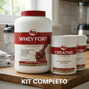 Whey Fort Chocolate (1,8kg) +2 Creatinas de (300g) – Vitafor