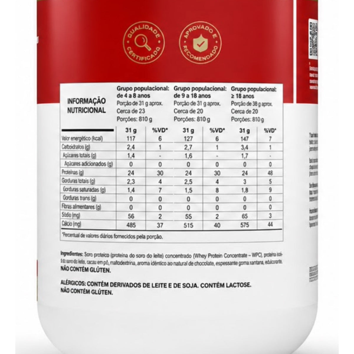 Whey Fort 3W Sabor Neutro Vitafor | 900g