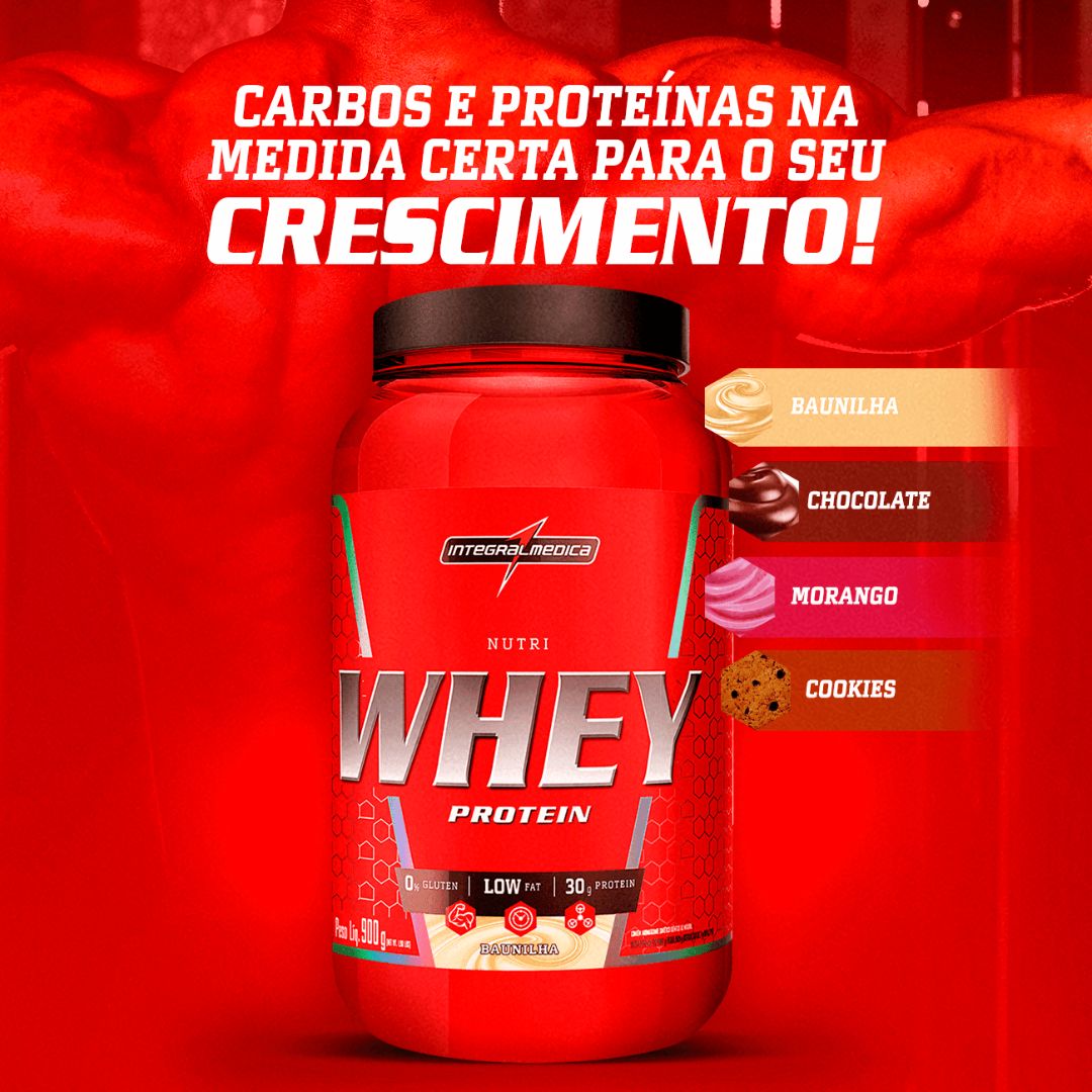 Nutri Whey Protein Integralmédica Sabor Baunilha | Pote 900g