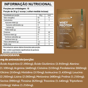 Whey Protein 100% Isolado Baunilha Puravida | 450g