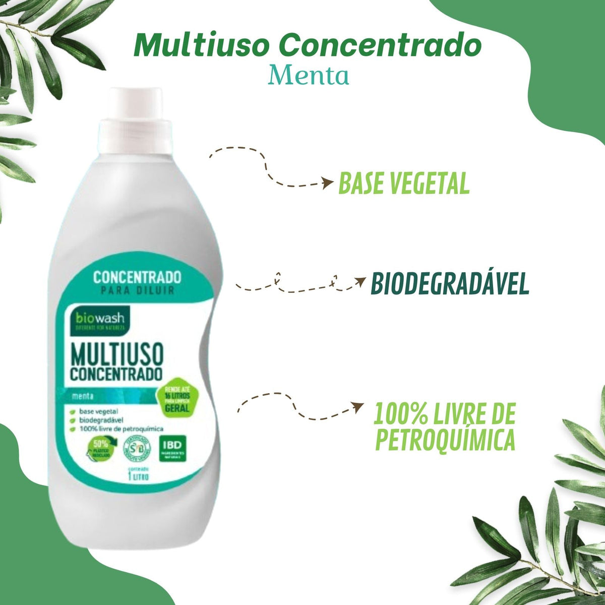 Multiuso Biodegradável Concentrado Eucalipto Biowash | 1l