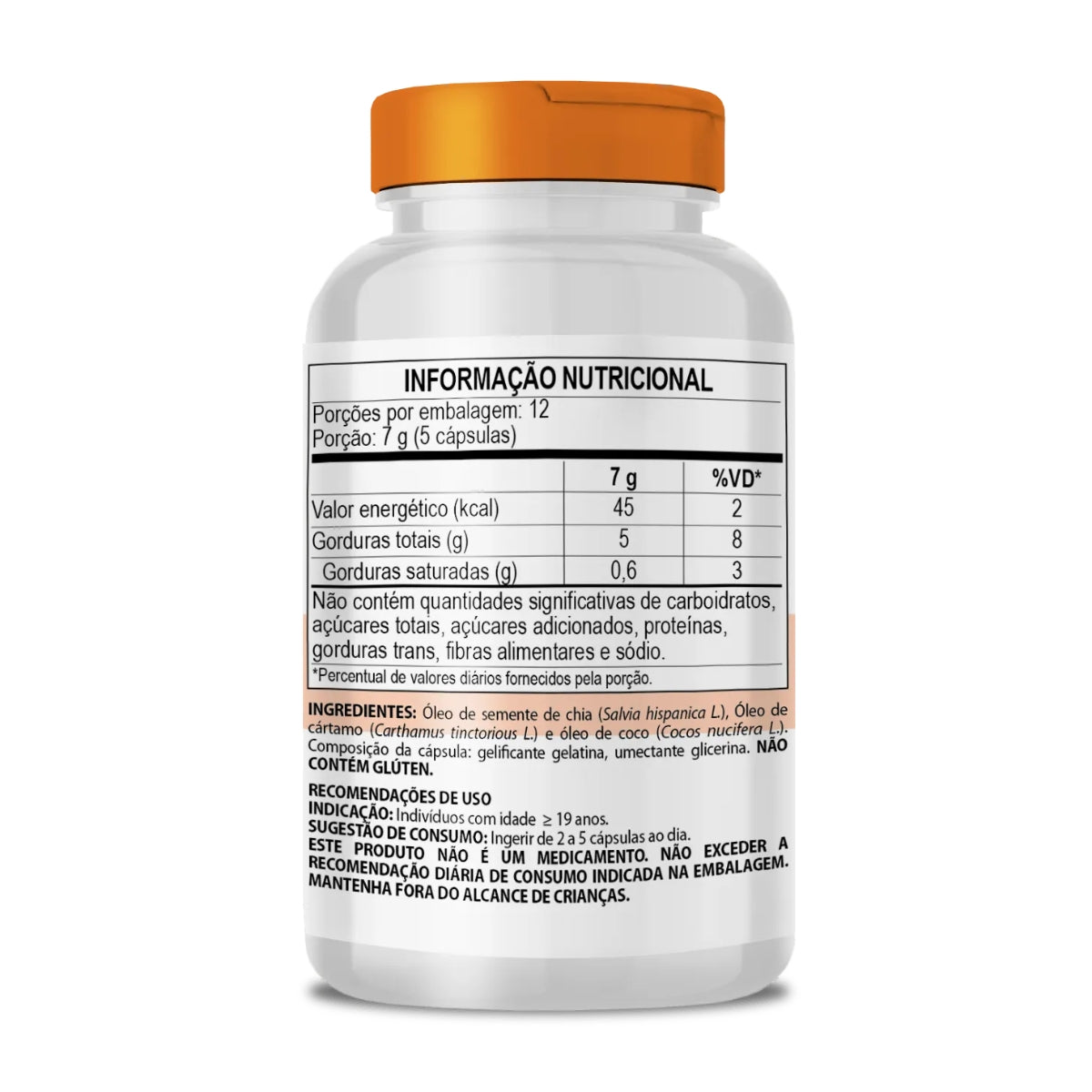 Óleo de Cártamo + Chia + Coco Clinicmais | 60 Cápsulas