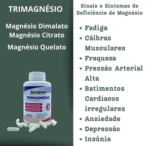 Trimagnésio 350mg Leve 3 Pague 2 Sempree | 180 cápsulas