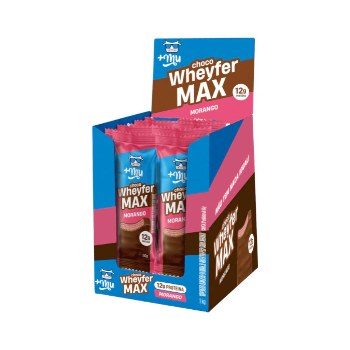 Choco Wheyfer MAX Morango Mais Mu | cx 20x50g