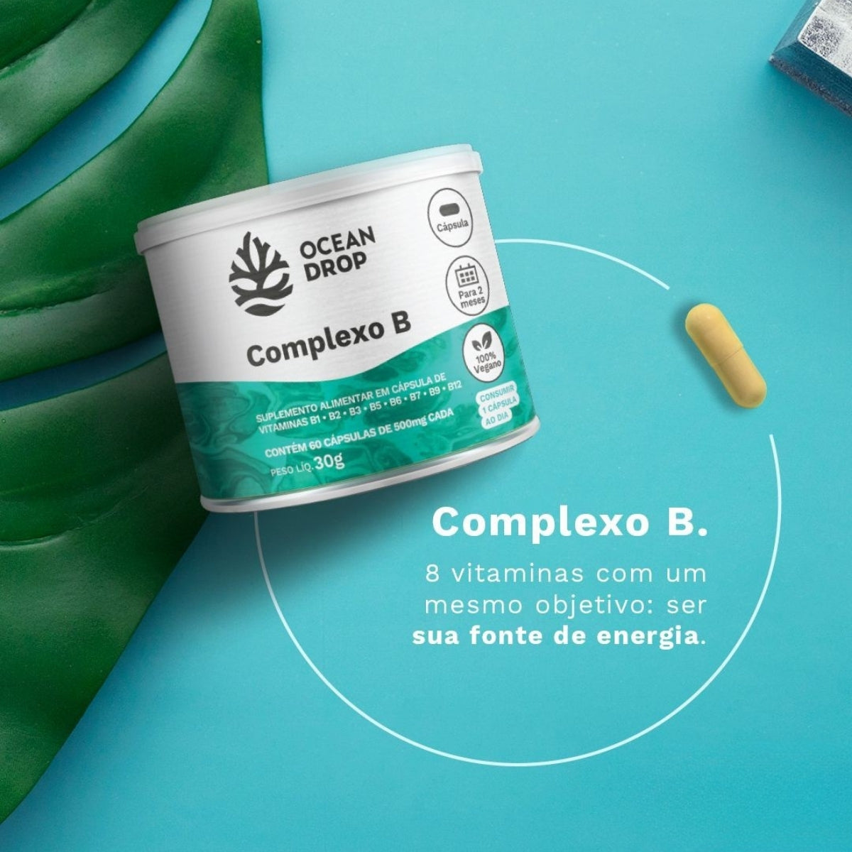 Complexo B 500mg Ocean Drop | 60 cápsulas