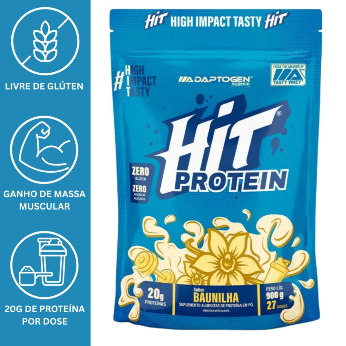 Hit Protein Baunilha Adaptogen | Refil 900g