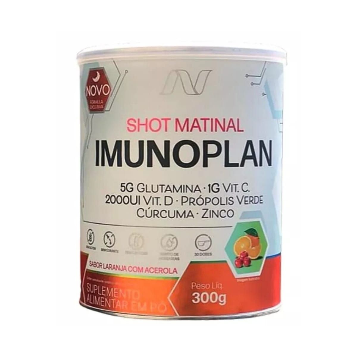 Imunoplan Shot Glutamina, Vitaminas e Minerais Nutrends | 300g