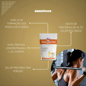 Whey Protein WPC Sabor Baunilha Vitafor | Sachê 900g