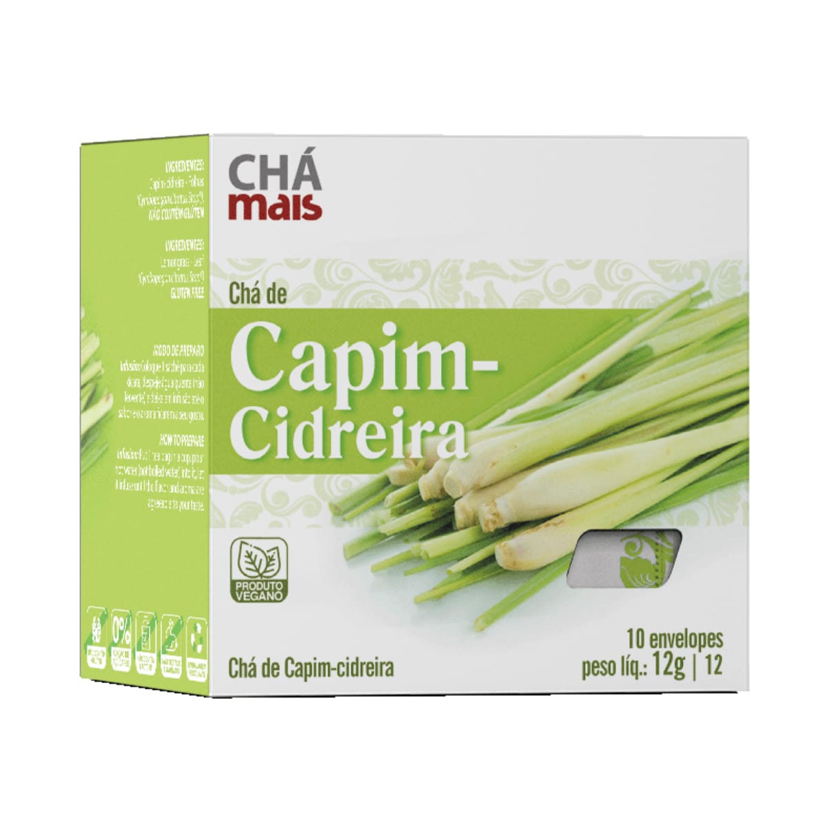 Chá Capim Cidreira Chá Mais | 10 sachês 12g