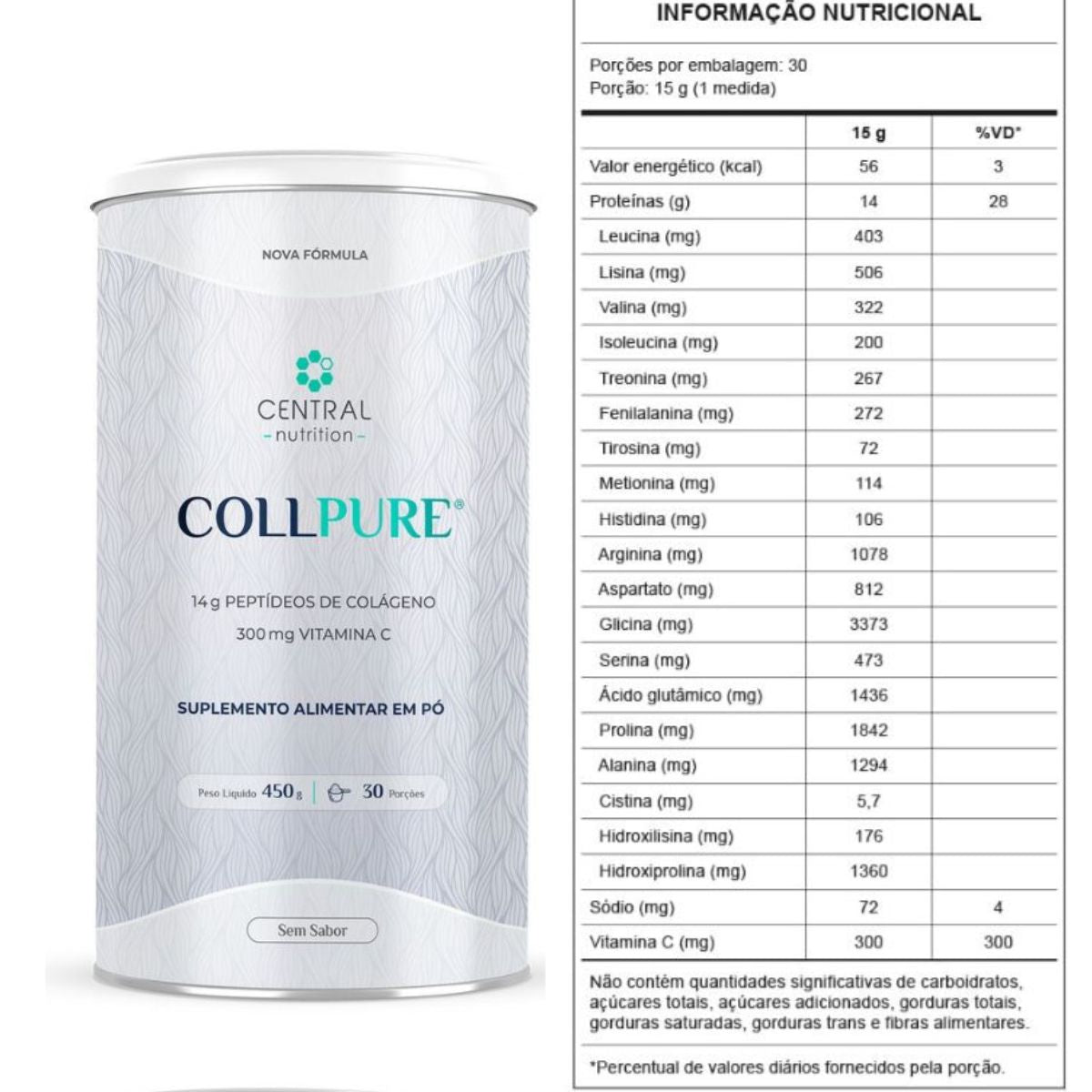 Collpure Sem Sabor Central Nutrition | 450g