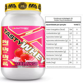 Tasty Whey 3W Adaptogen Sabor Morango | 900g