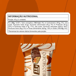 Barra de Proteína Bacio di Latte Caramelo Salgado Nutrata | 12x45g