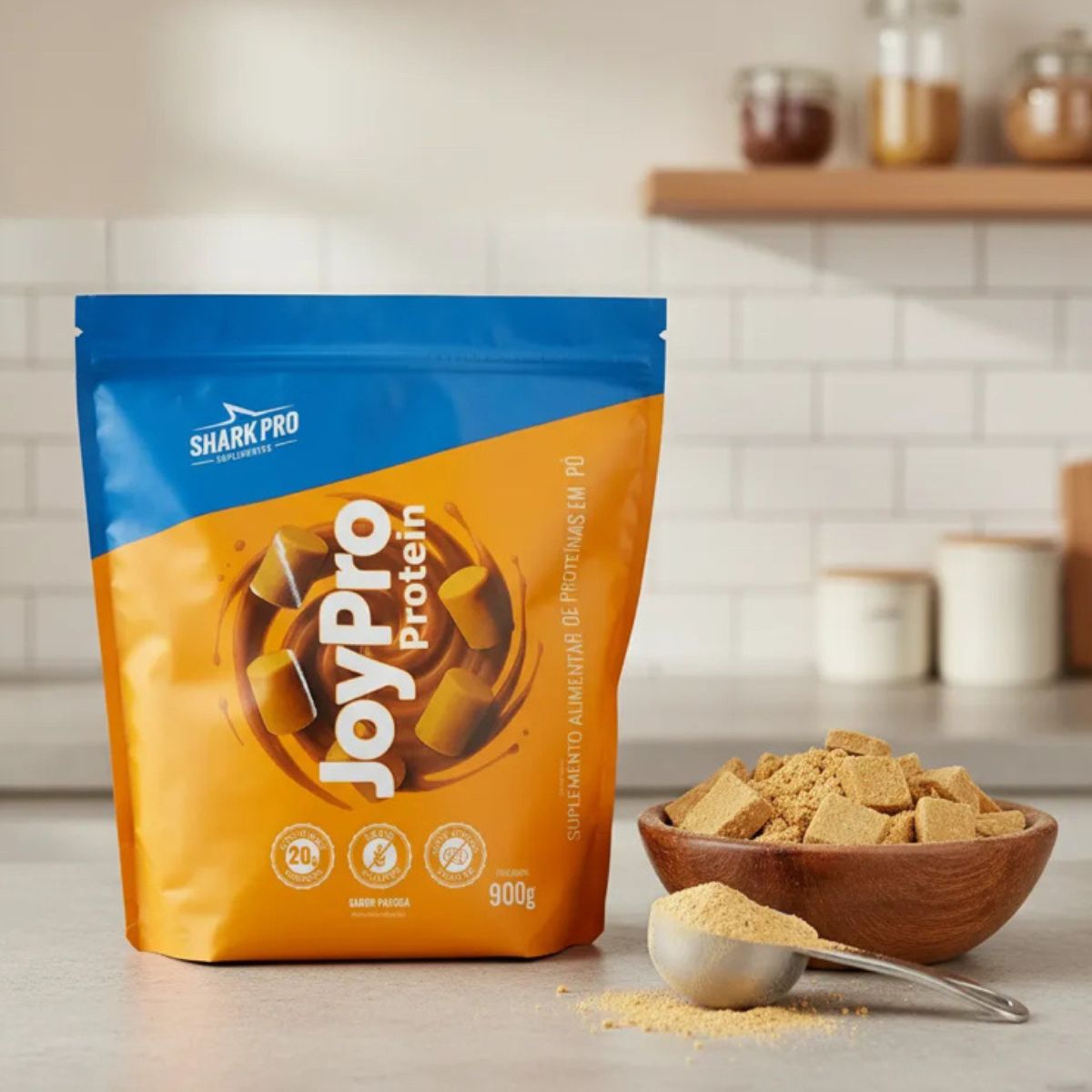 JoyPro Protein Sabor Paçoca Shark Pro | Refil  900g