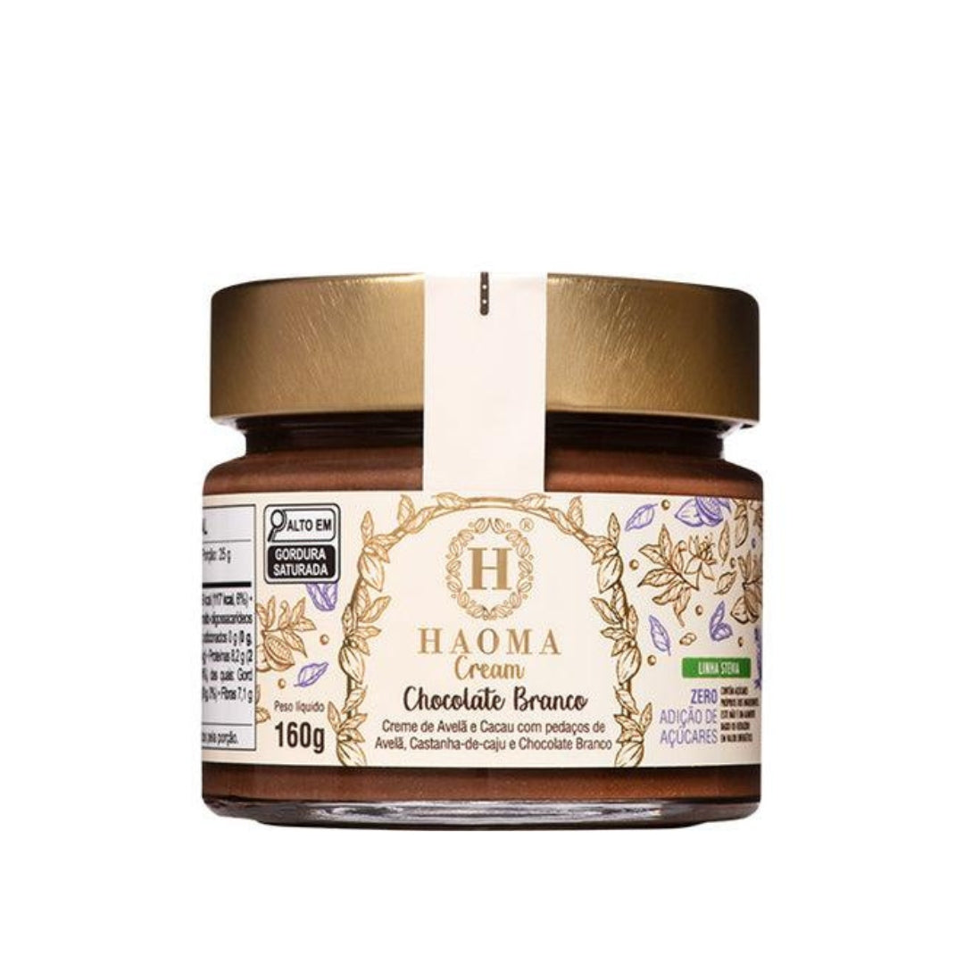 Haoma Cream Chocolate Branco Haoma Linha Stevia | 160g