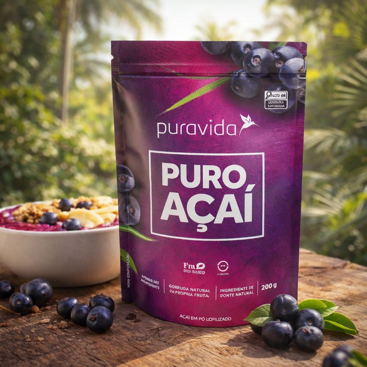 Puro Açaí Em Pó Pura Vida | 200g