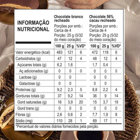 Coração de Chocolate Recheado com Avelã e Paçoca Haoma | 320g