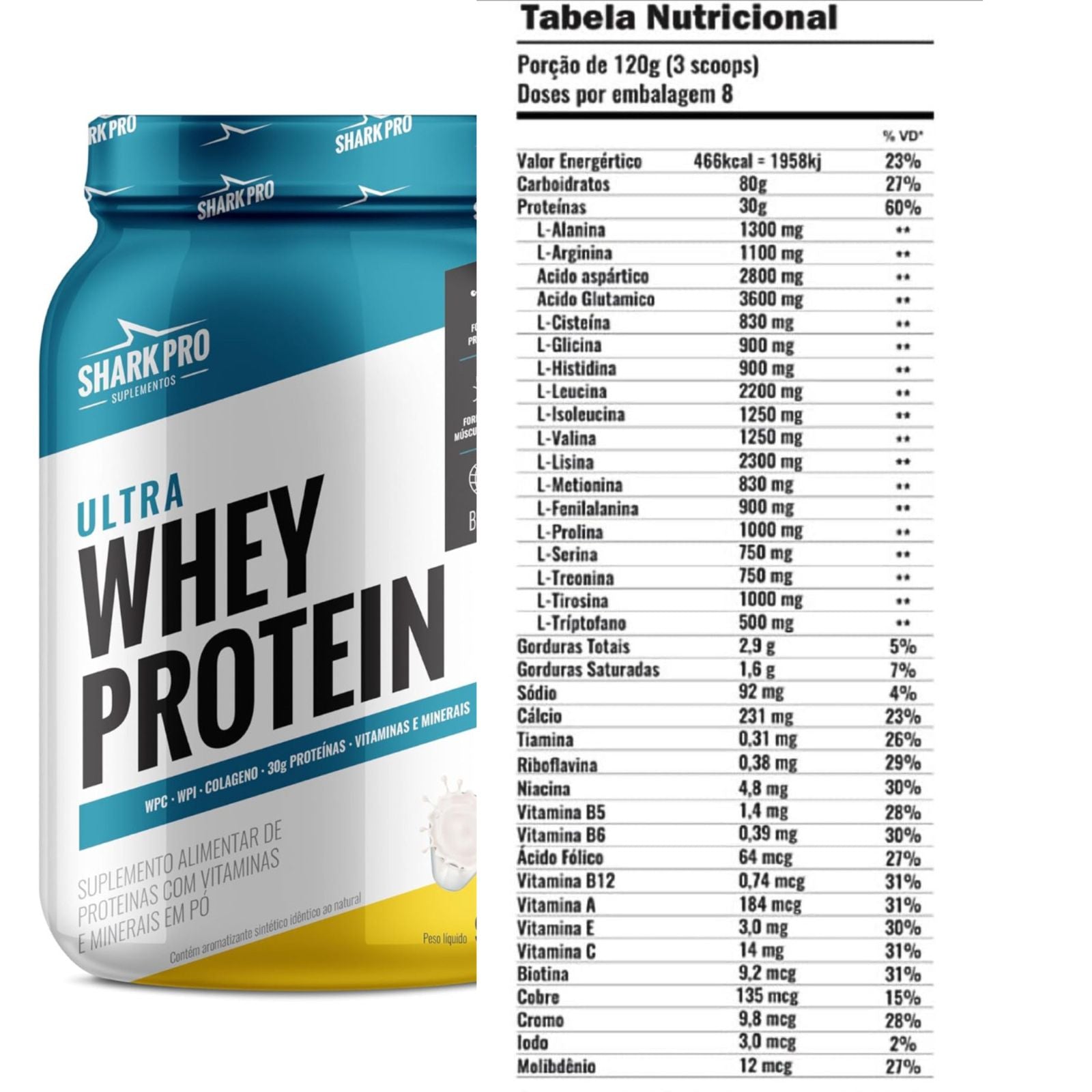 Ultra Whey Protein Shark Pro Leite | 900g