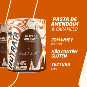 Pasta de Amendoim Bacio di Latte Caramelo Salgado Nutrata | 600g