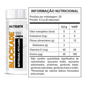 Nutrata Blockade | Picolinato com Quitosana | 120 cápsulas